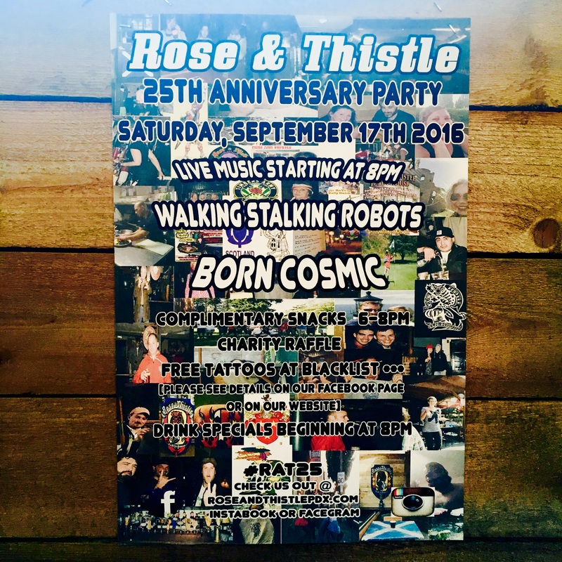 rose and thistle 25th anniversary party