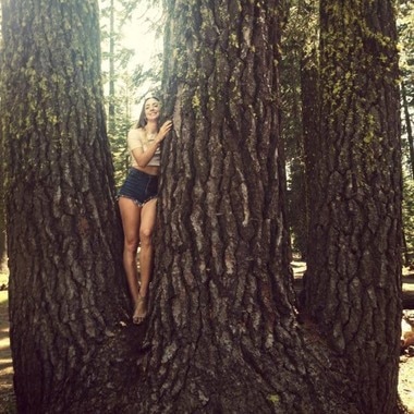 Sarah in a tree